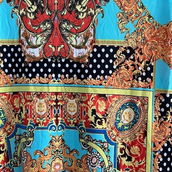 White Mark Couture Collection Multicolored Tunic Minidress Size Small - Picture 7 of 10